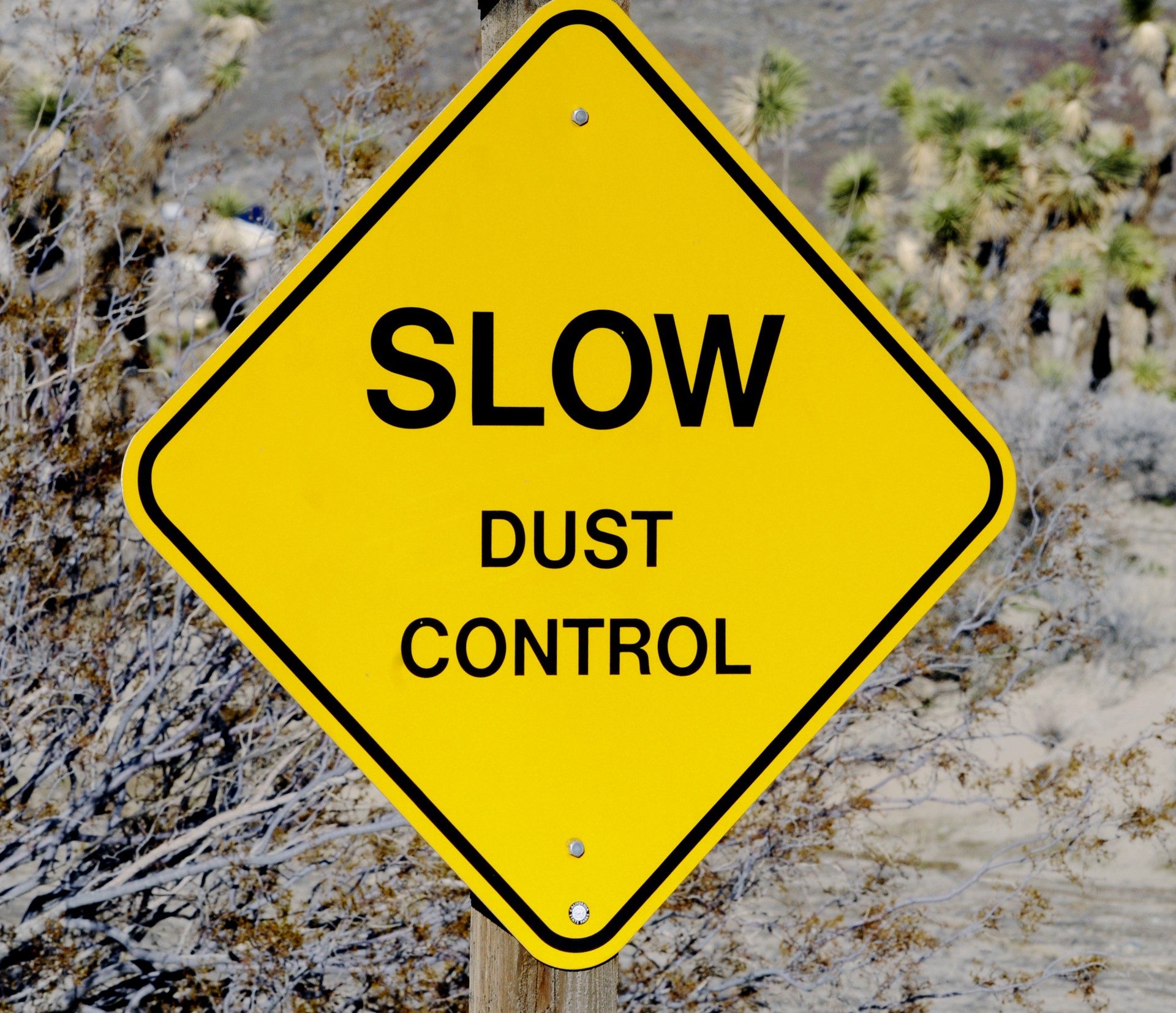 dust control sign yellow black free photo