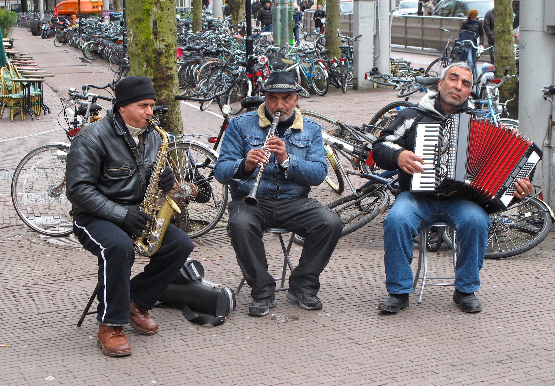 musicians buskers trio free photo