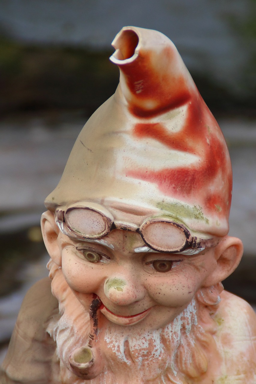 dwarf garden gnome broken free photo