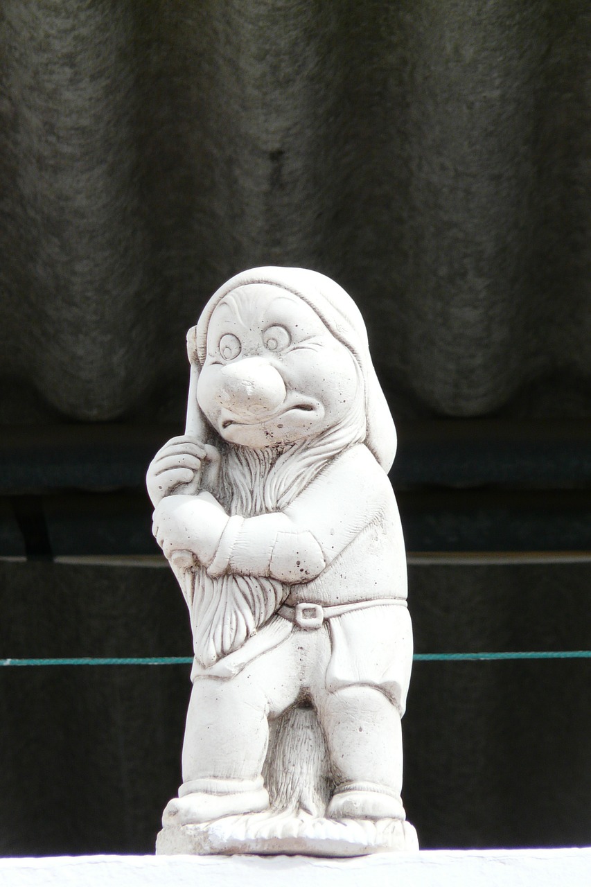 dwarf sculpture stone figure free photo