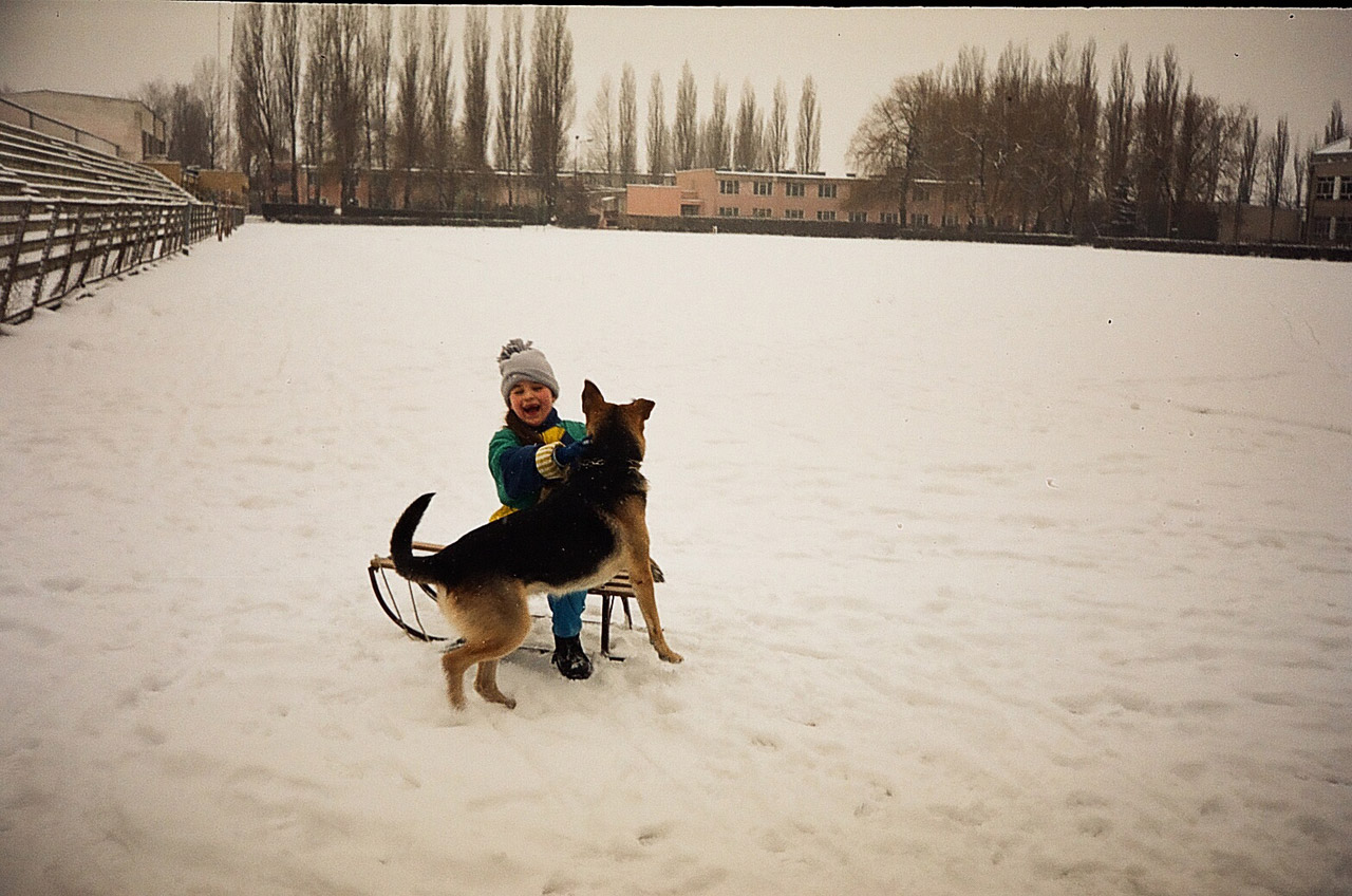 lublin poland girl and dog free photo