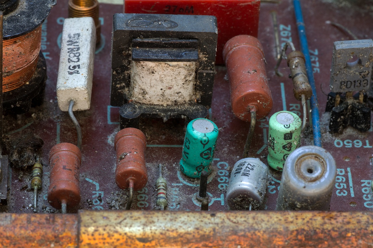 e waste old printed circuit board free photo