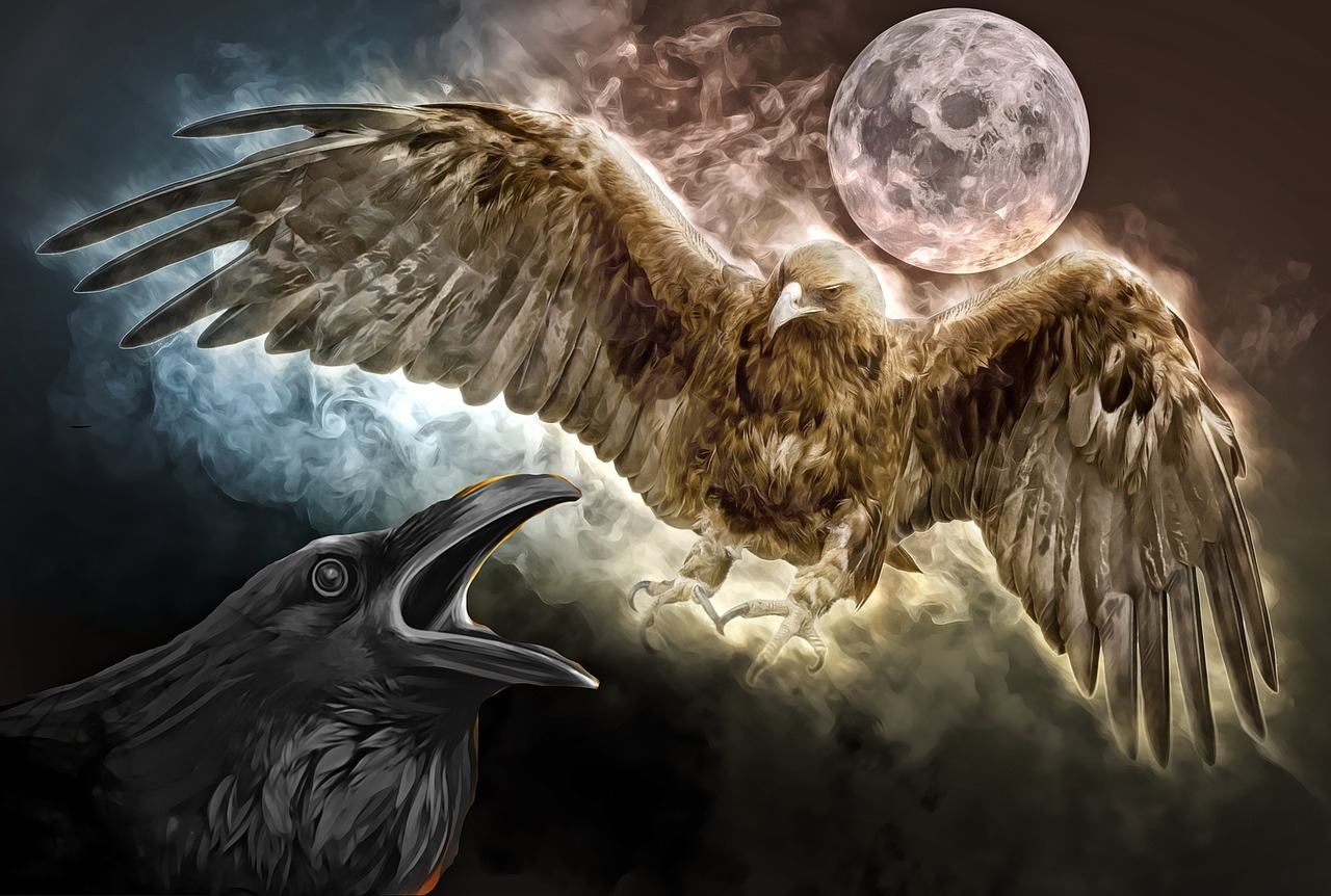 eagle  fantasy  crow free photo