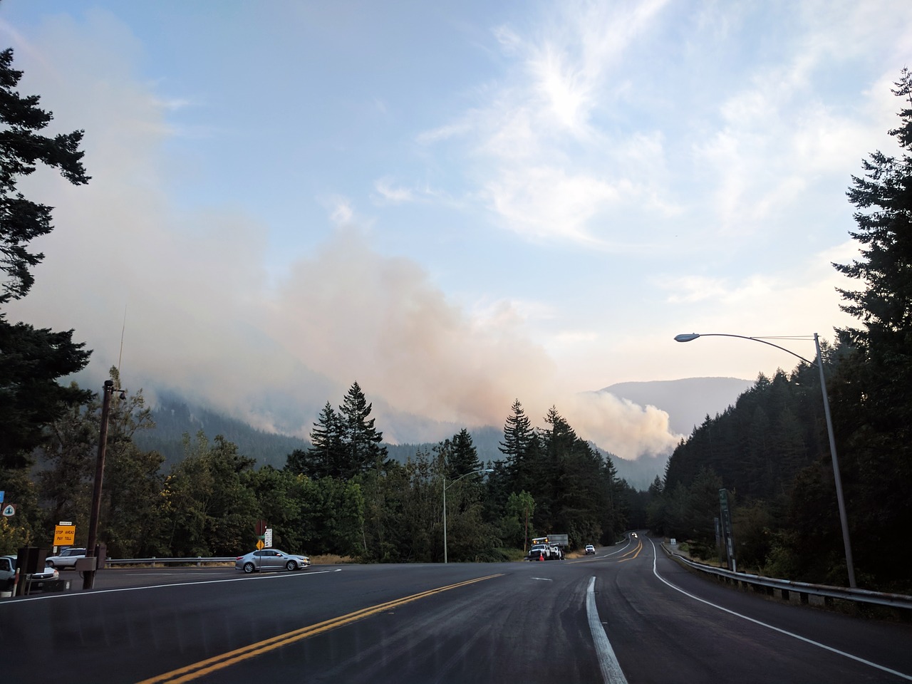 eagle creek fire forest fire wildfire free photo