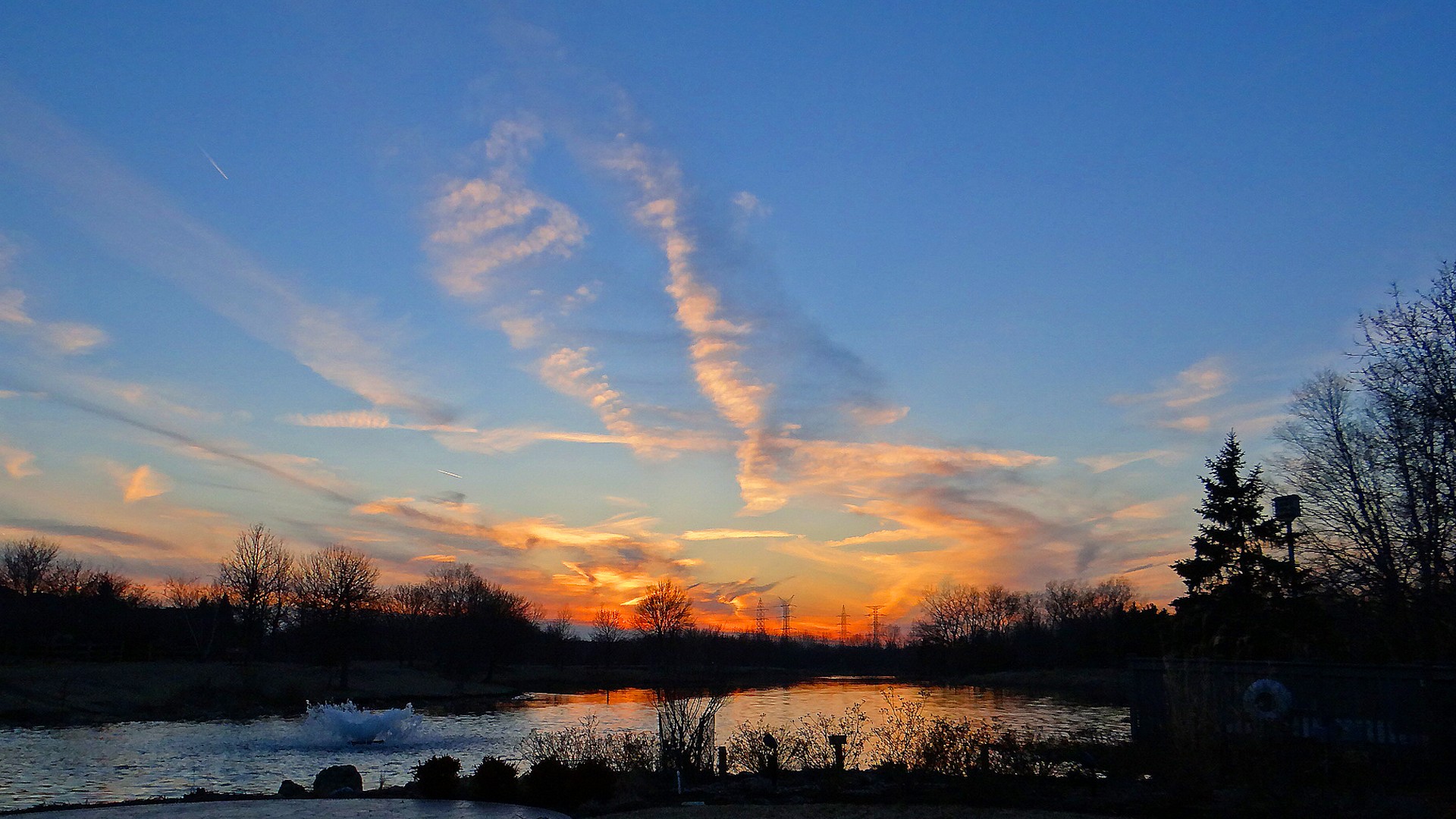 early spring sunset free photo