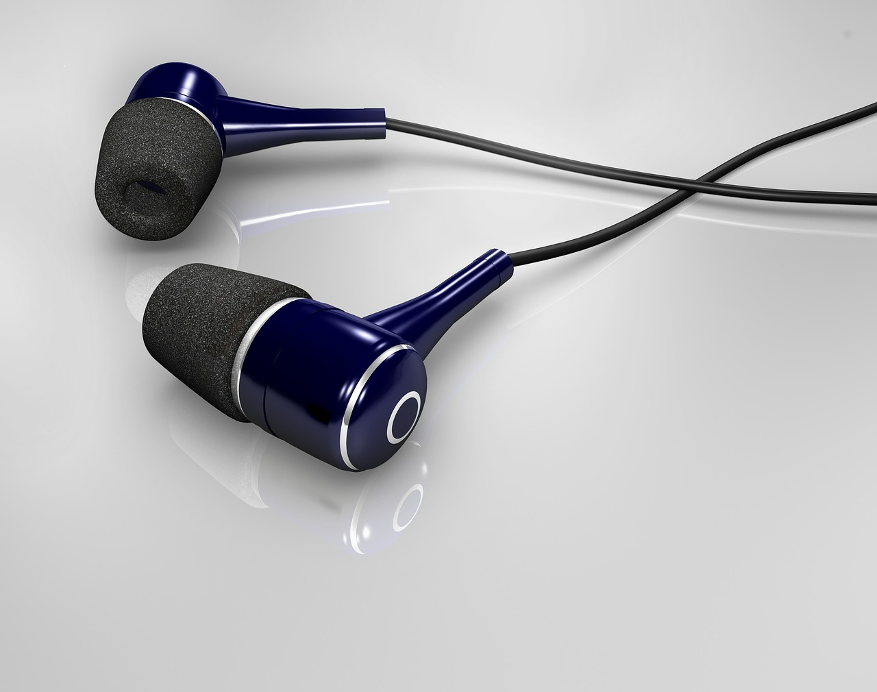 earphones blue sound free photo