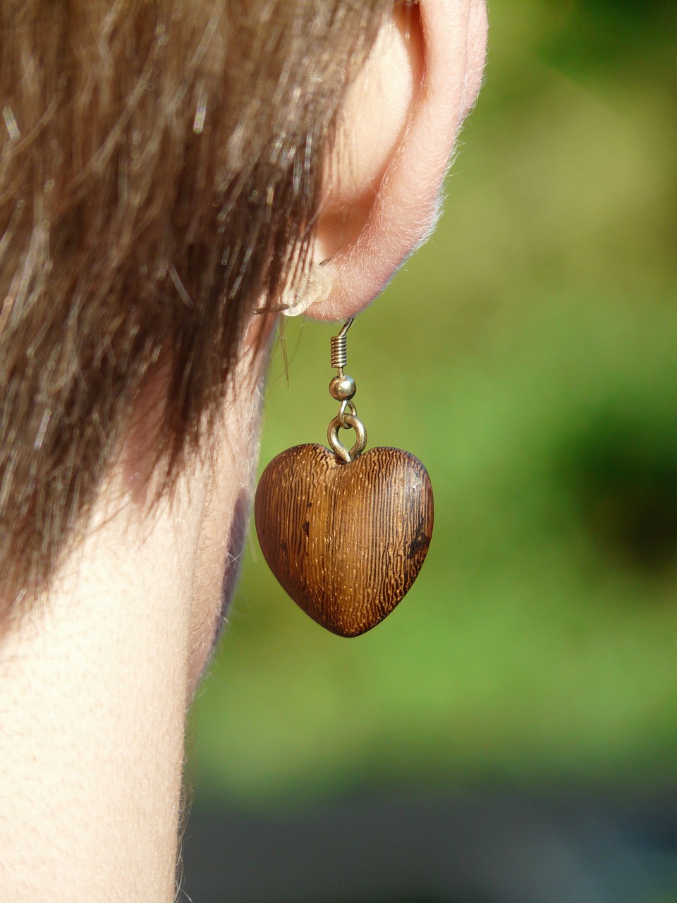 earring wood earring wood jewelry free photo