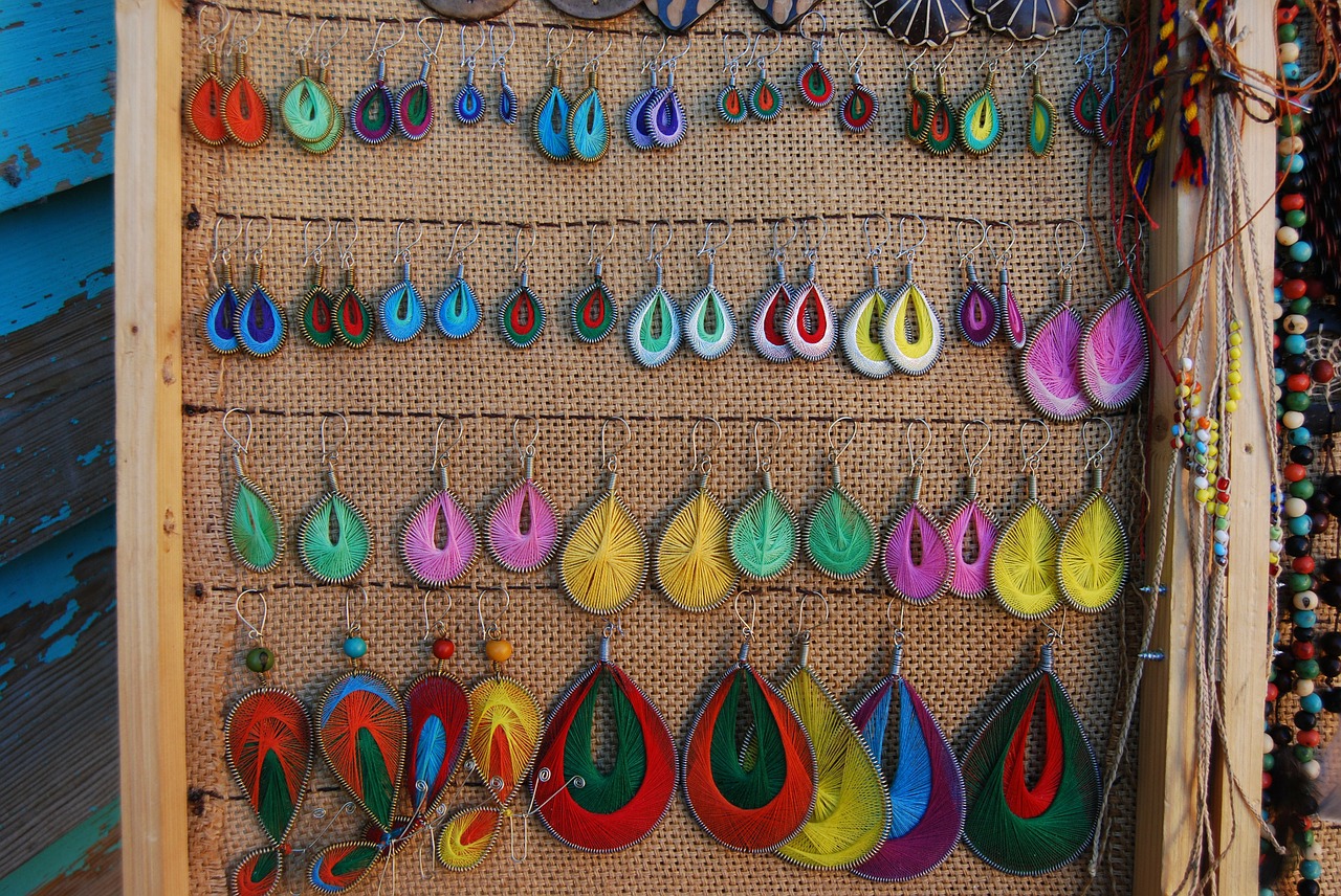 earrings colorful colourful free photo