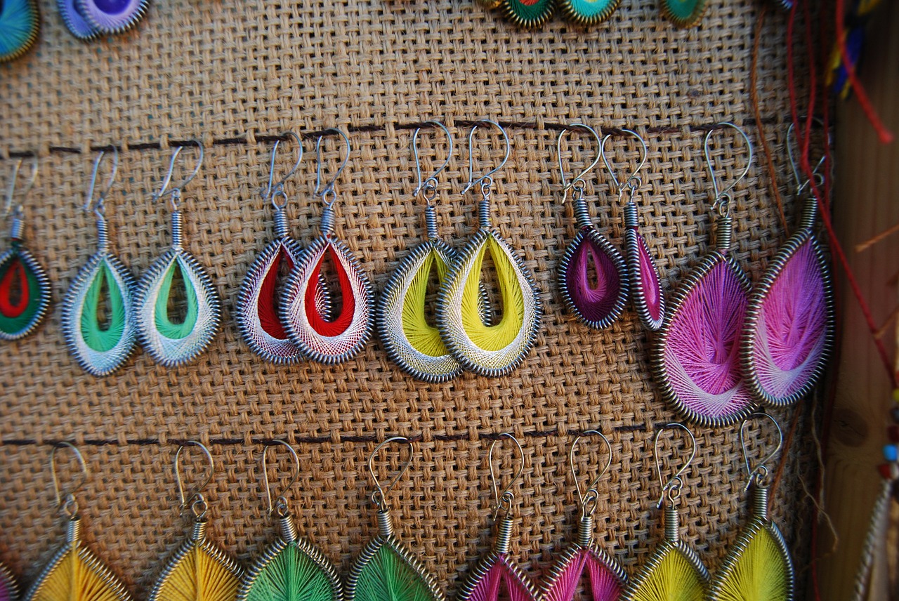 earrings colorful colourful free photo