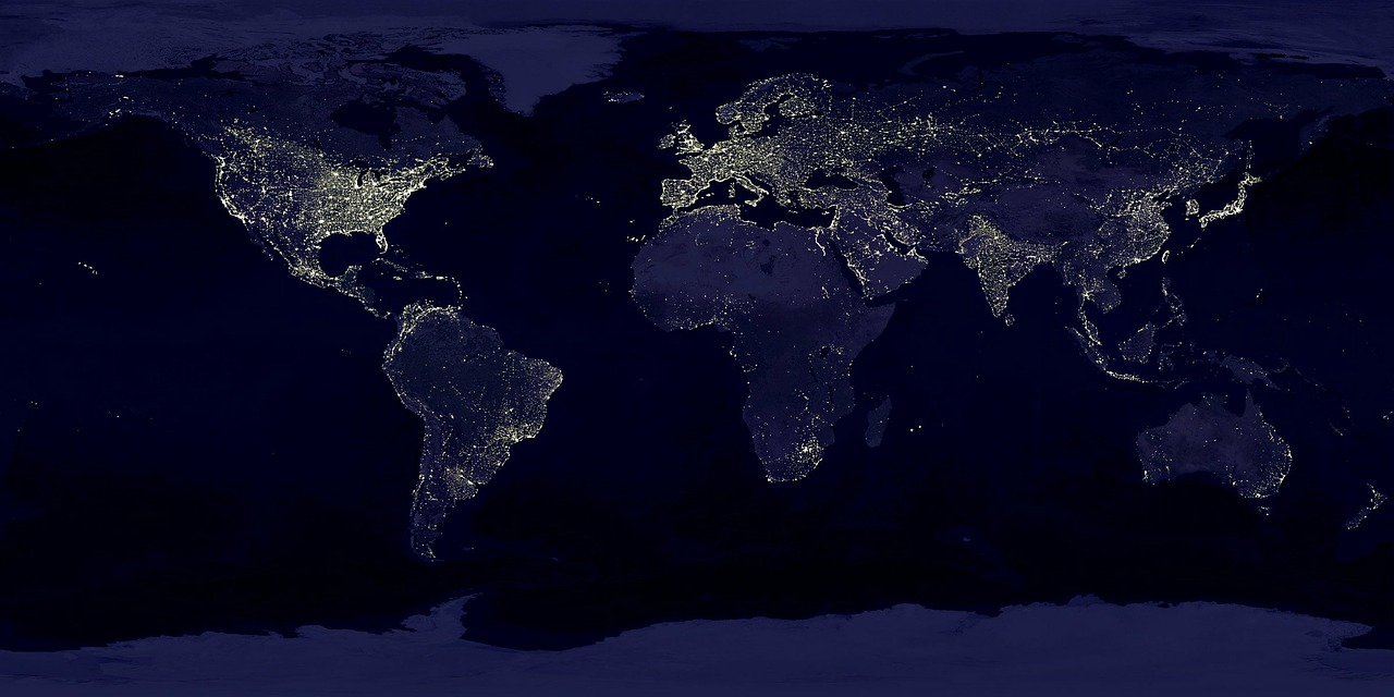 earth earth at night night free photo