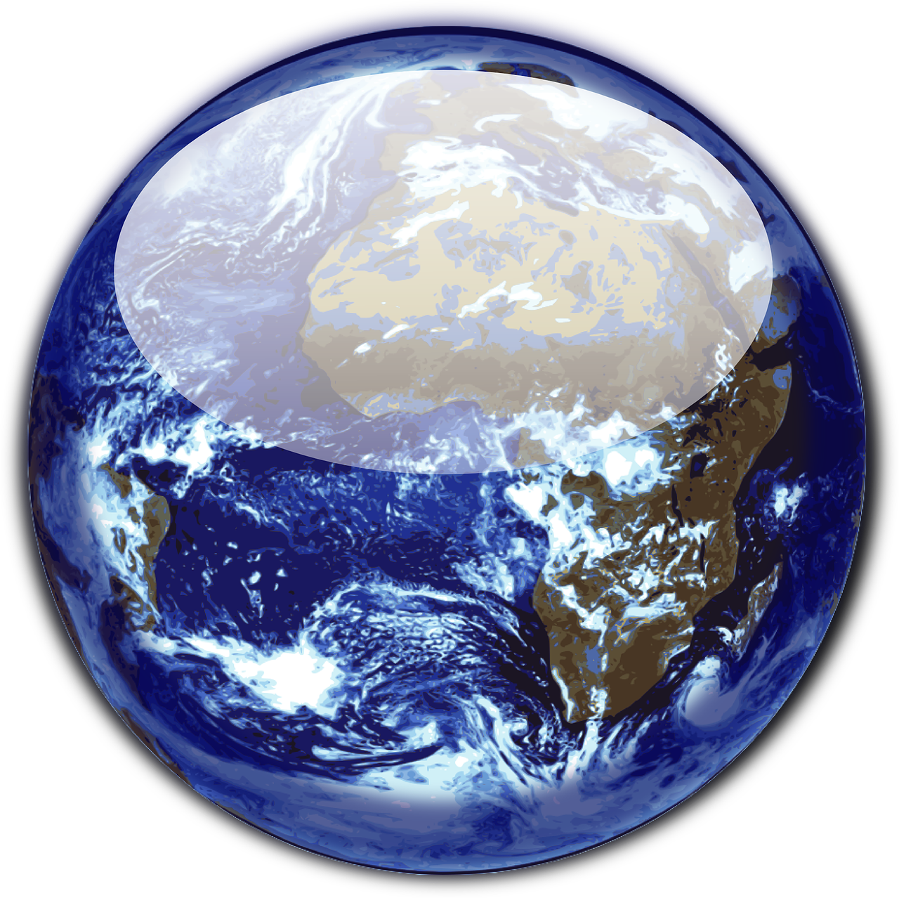 earth globe glossy free photo