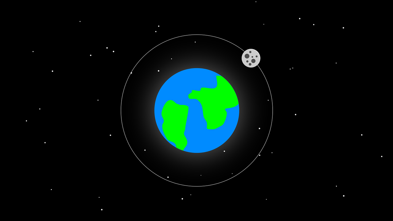 earth moon graphic free photo