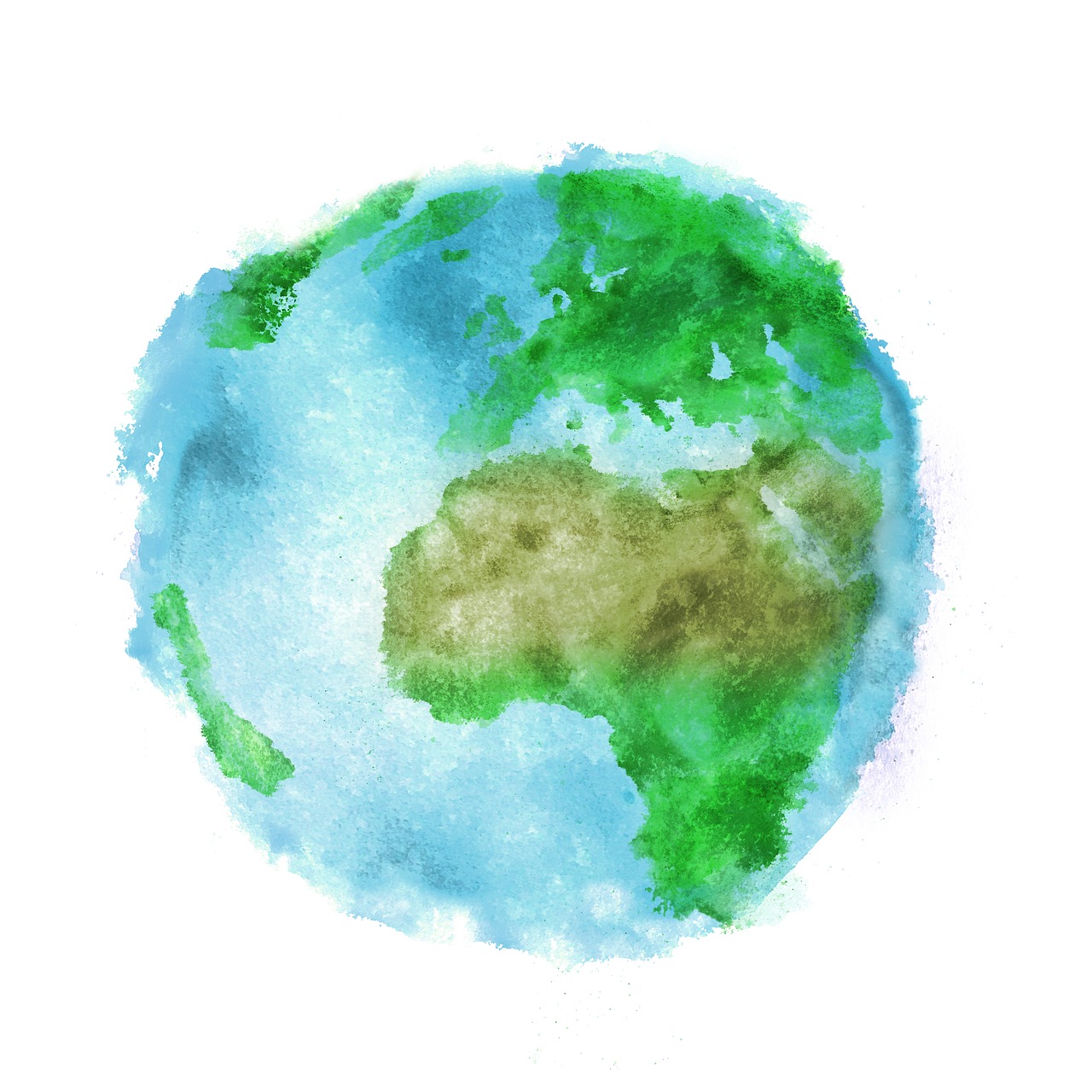 earth watercolor paint free photo