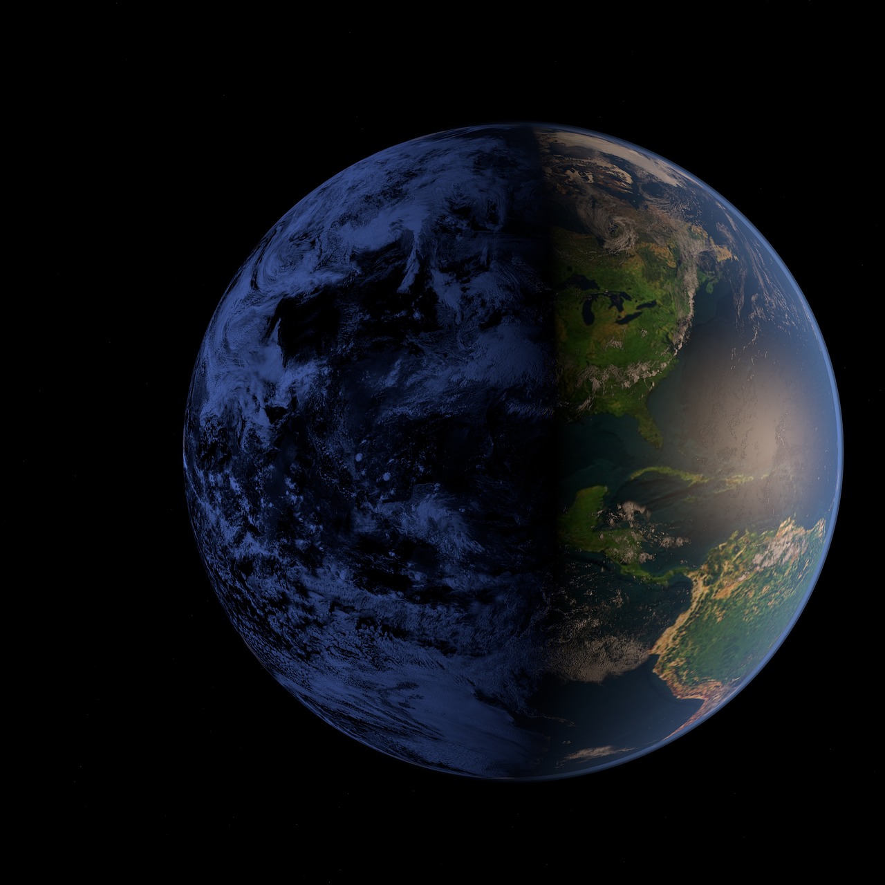 earth space blue planet free photo