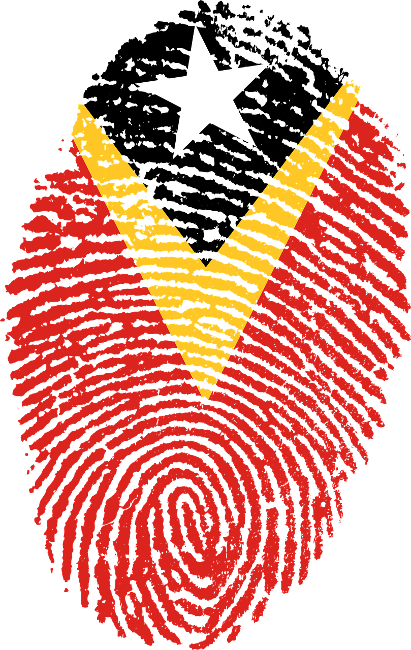 east timor flag fingerprint free photo