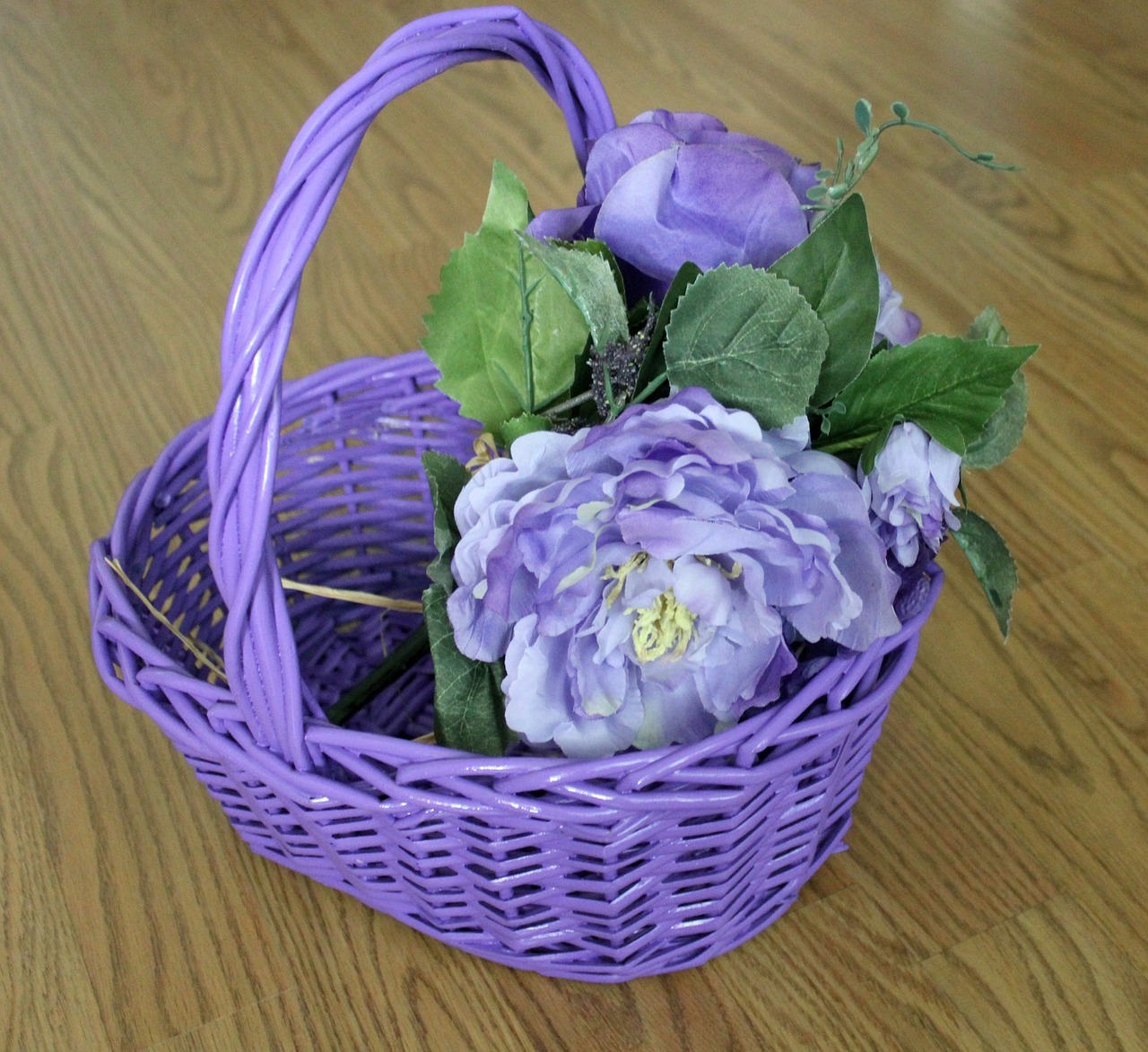 easter basket purple basket free photo