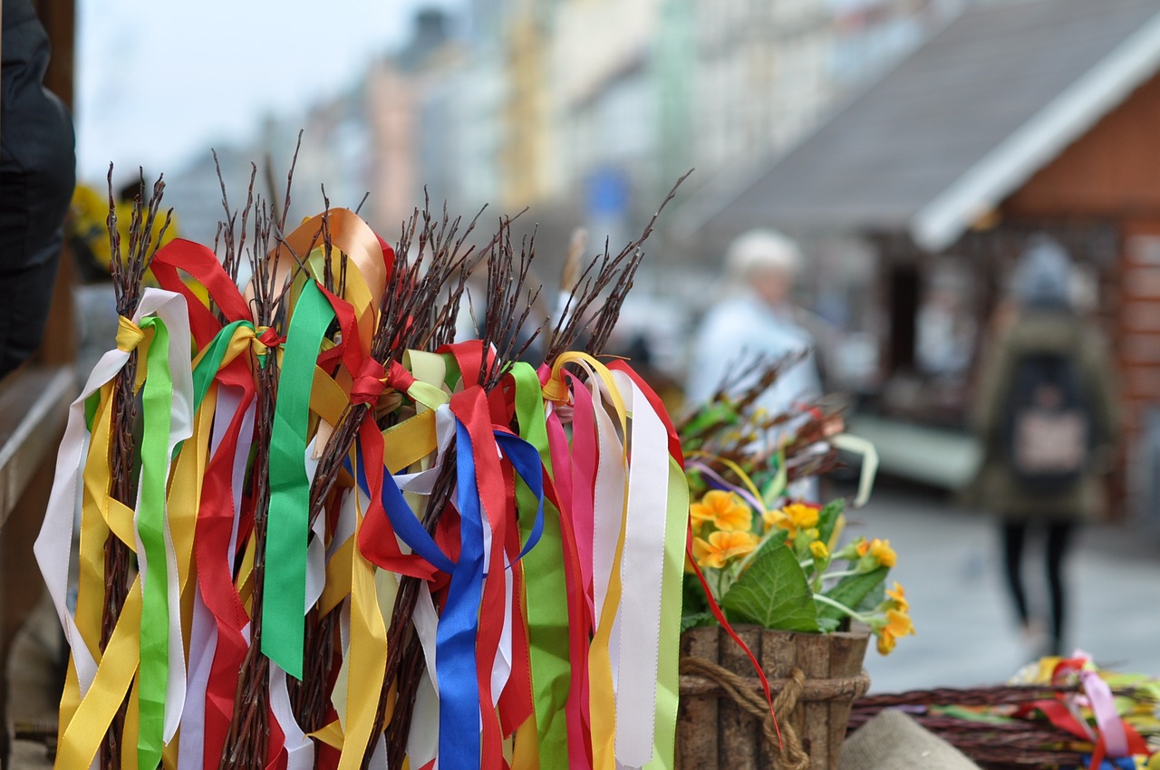 easter markets prague free photo