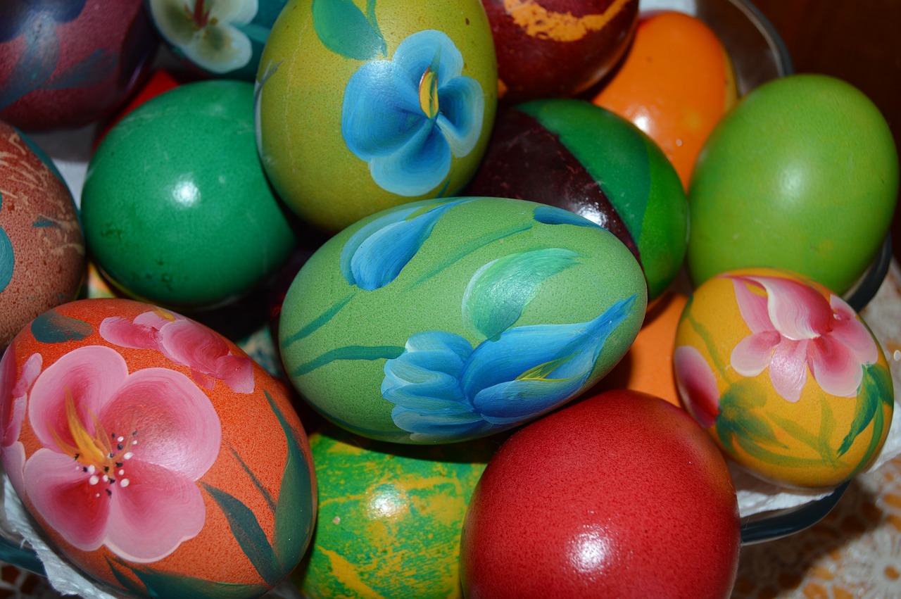 easter eggs painted free photo