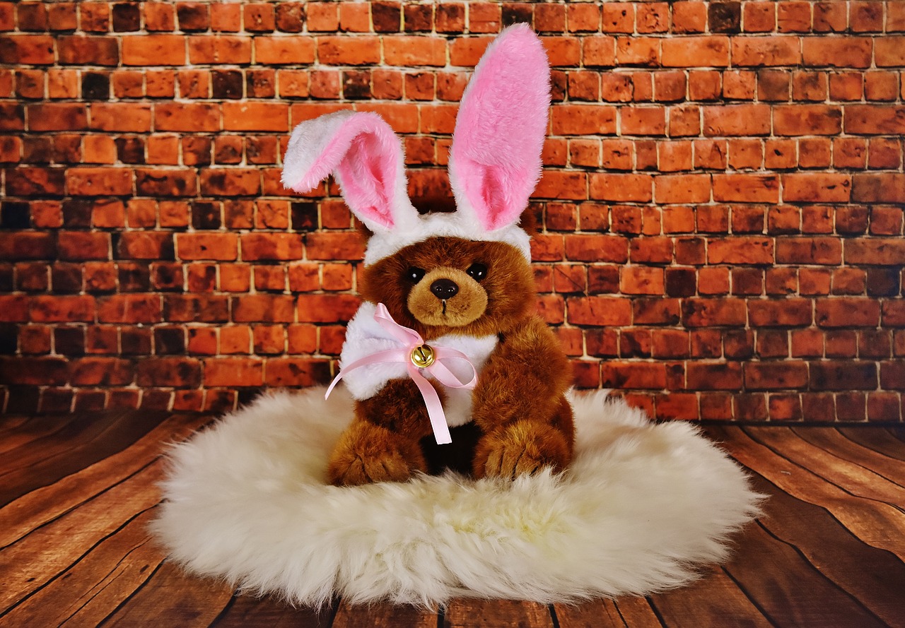 easter soft toy easter bunny free photo