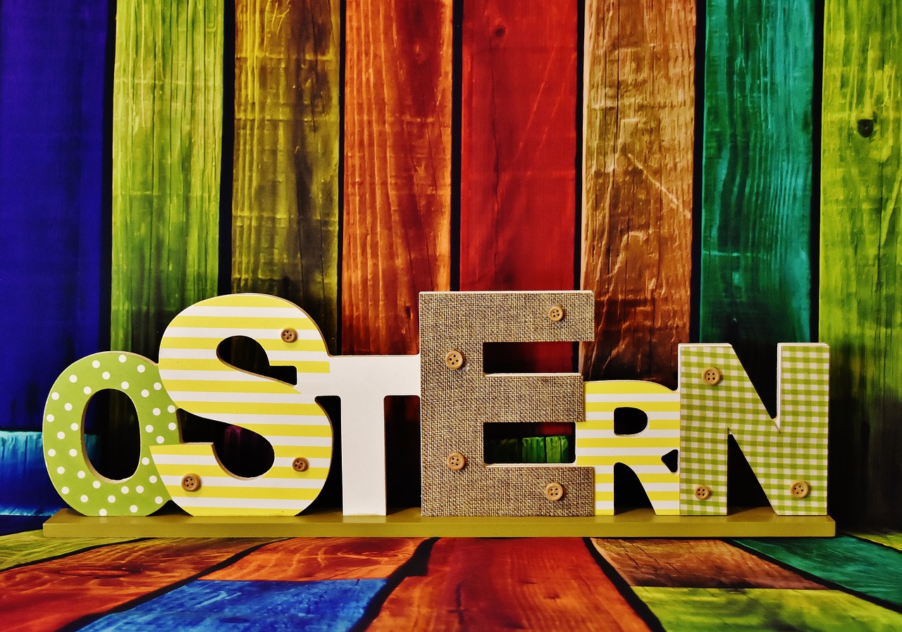 easter letters colorful free photo