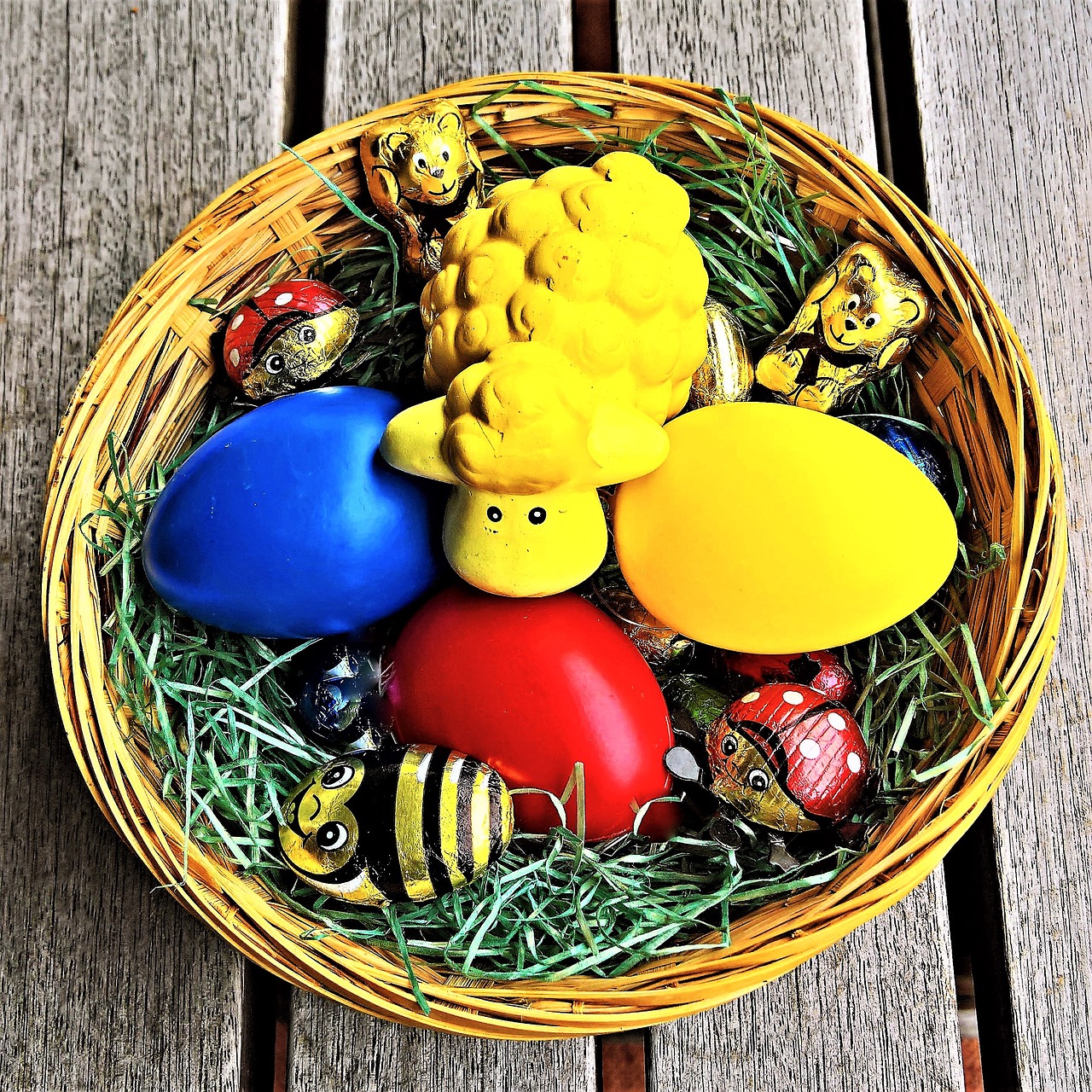 easter easter nest basket free photo