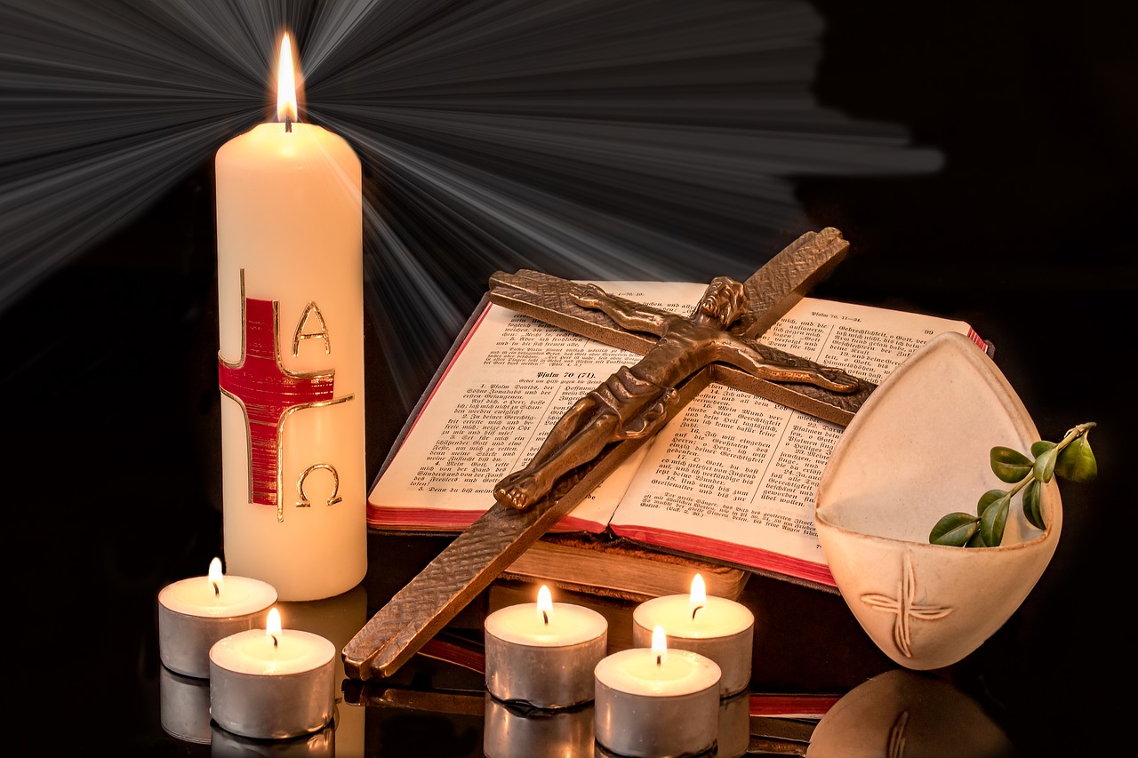 easter easter candle cross free photo