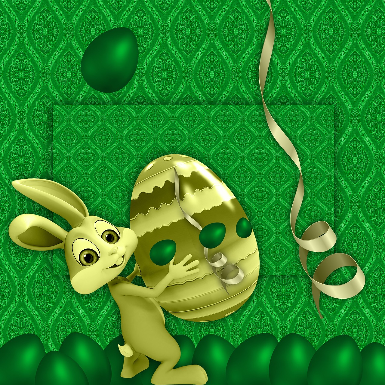 easter green background eggs easter free photo