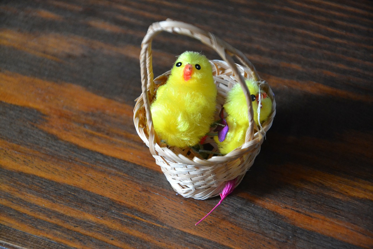 easter basket shopping cart free photo