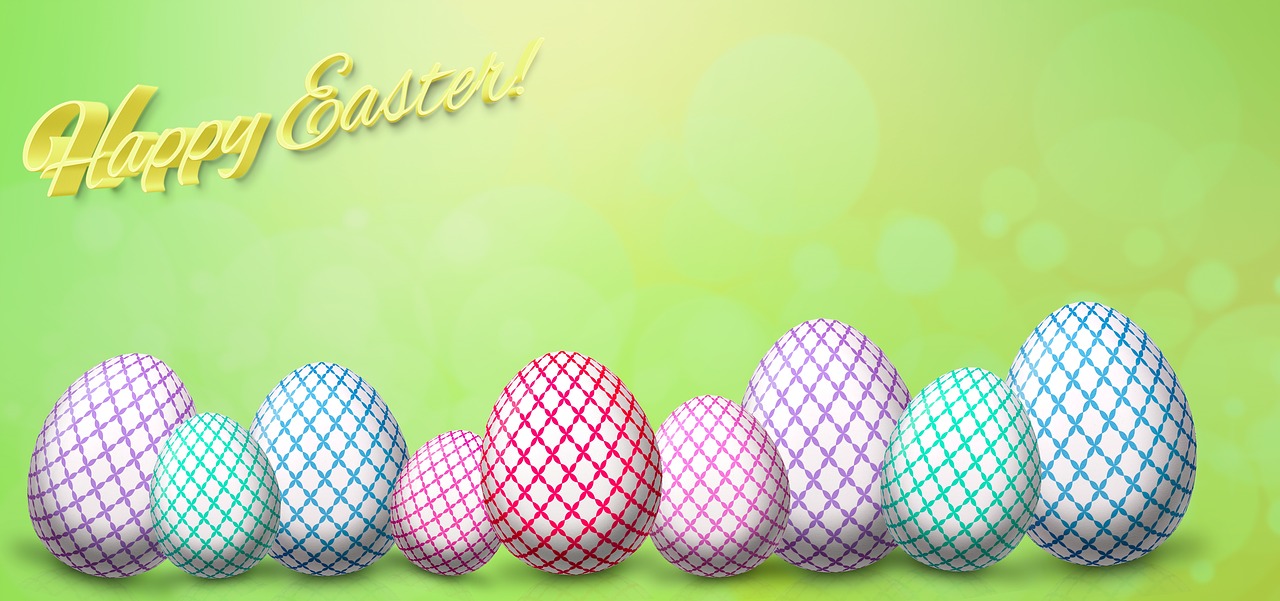 easter eggs greeting free photo