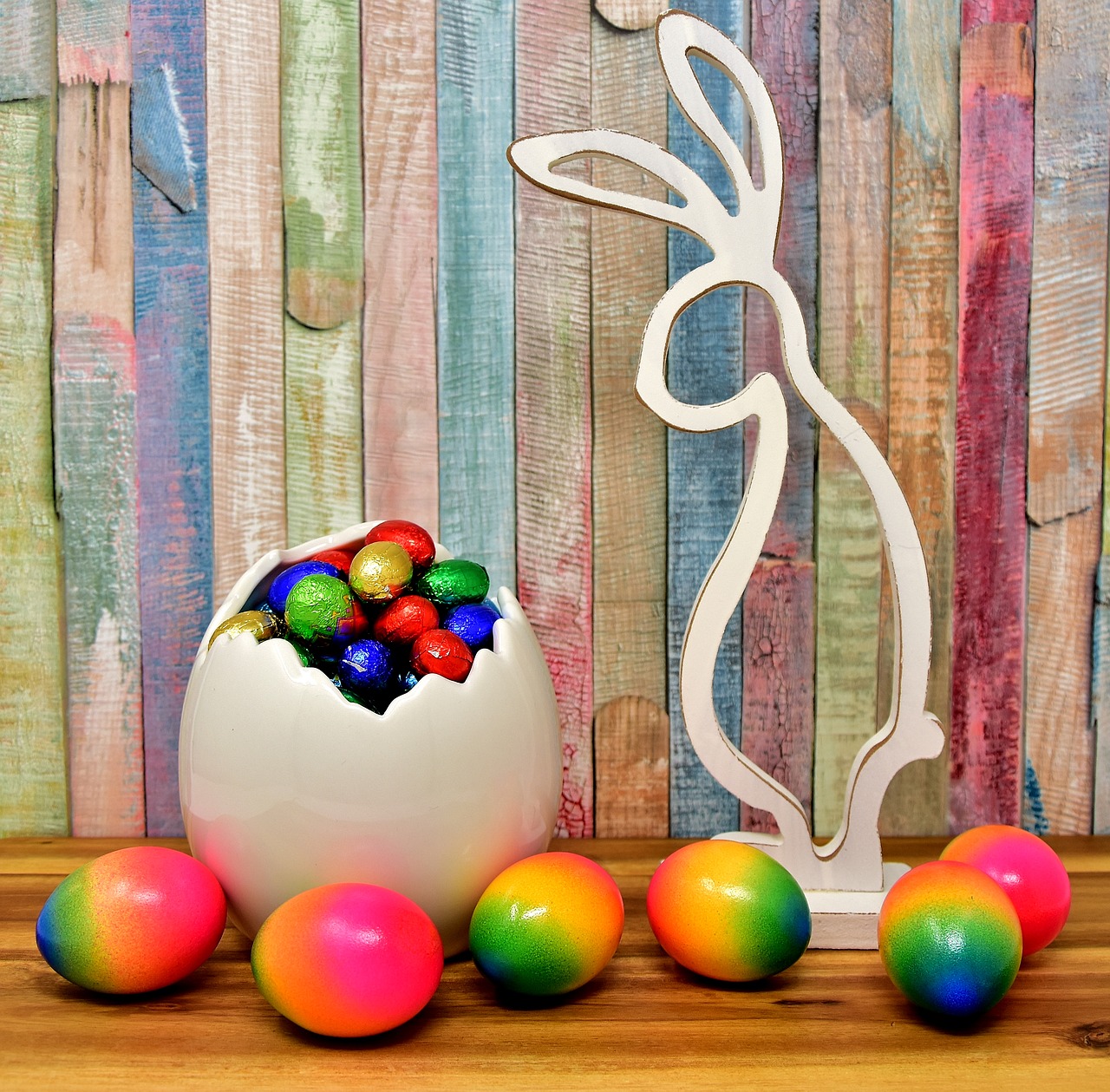 easter easter bunny colorful free photo