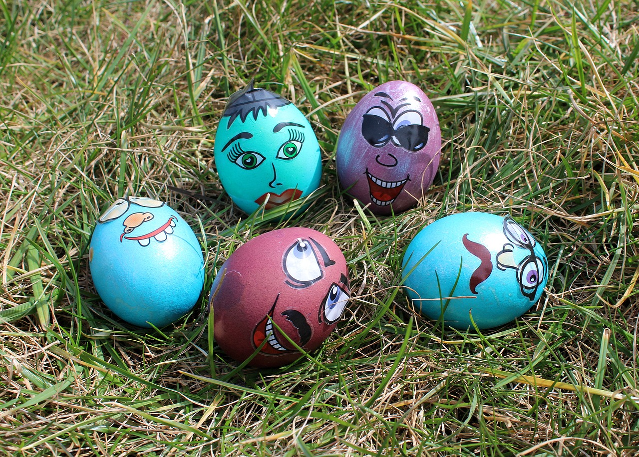 easter lawn easter egg free photo