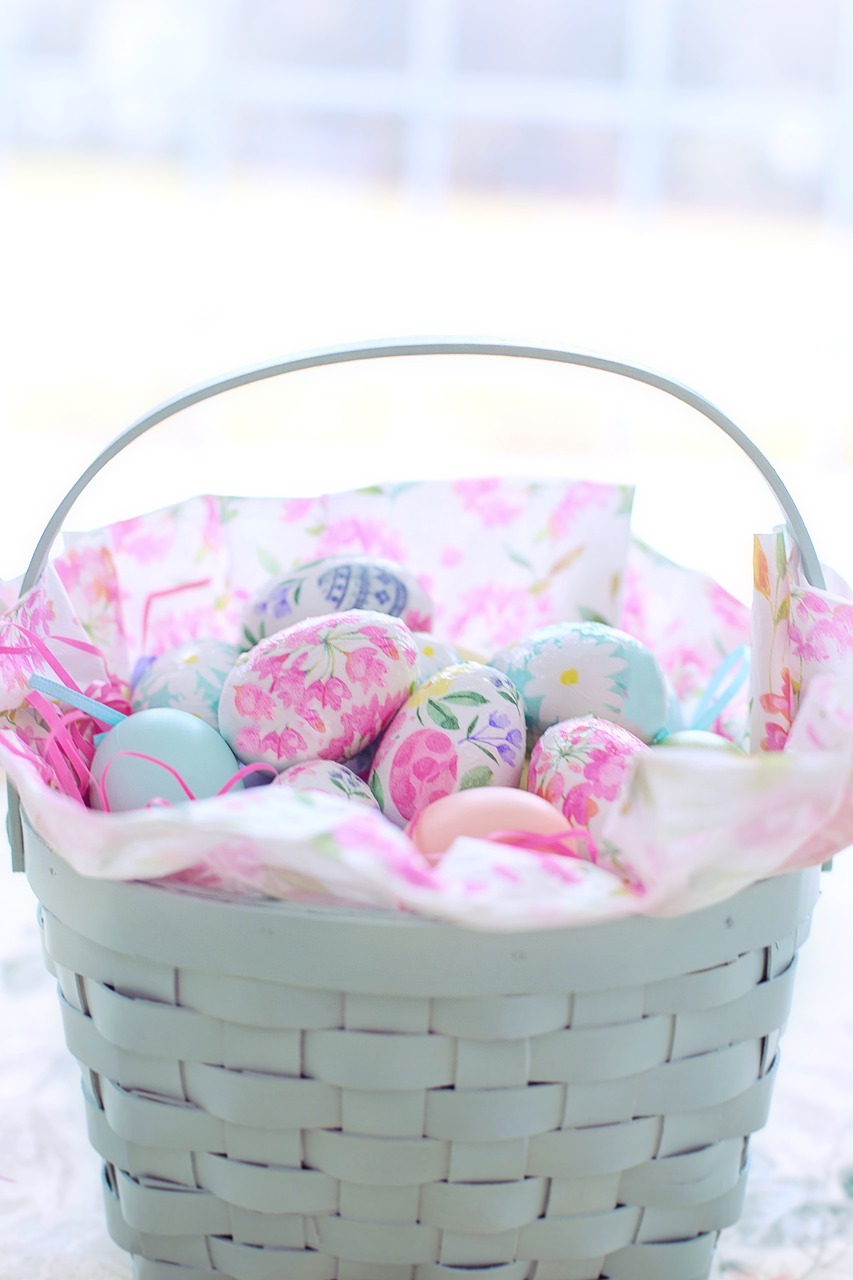 easter  easter basket  eggs free photo