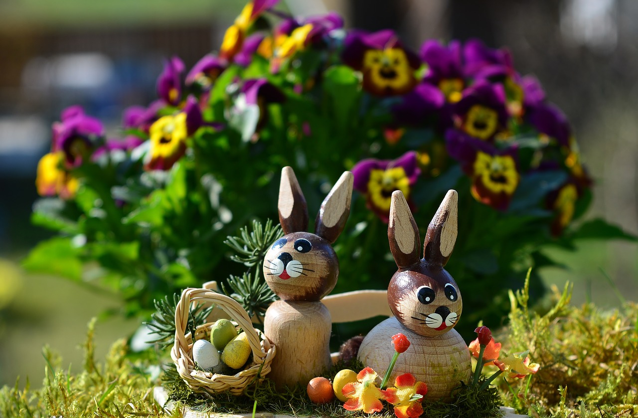 easter  rabbit  easter decoration free photo