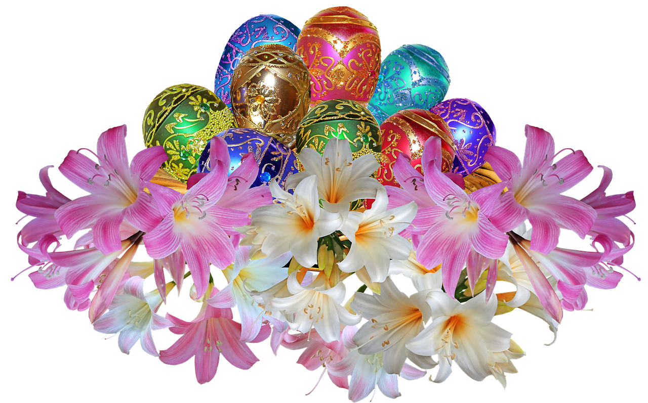 easter  eggs  flowers free photo