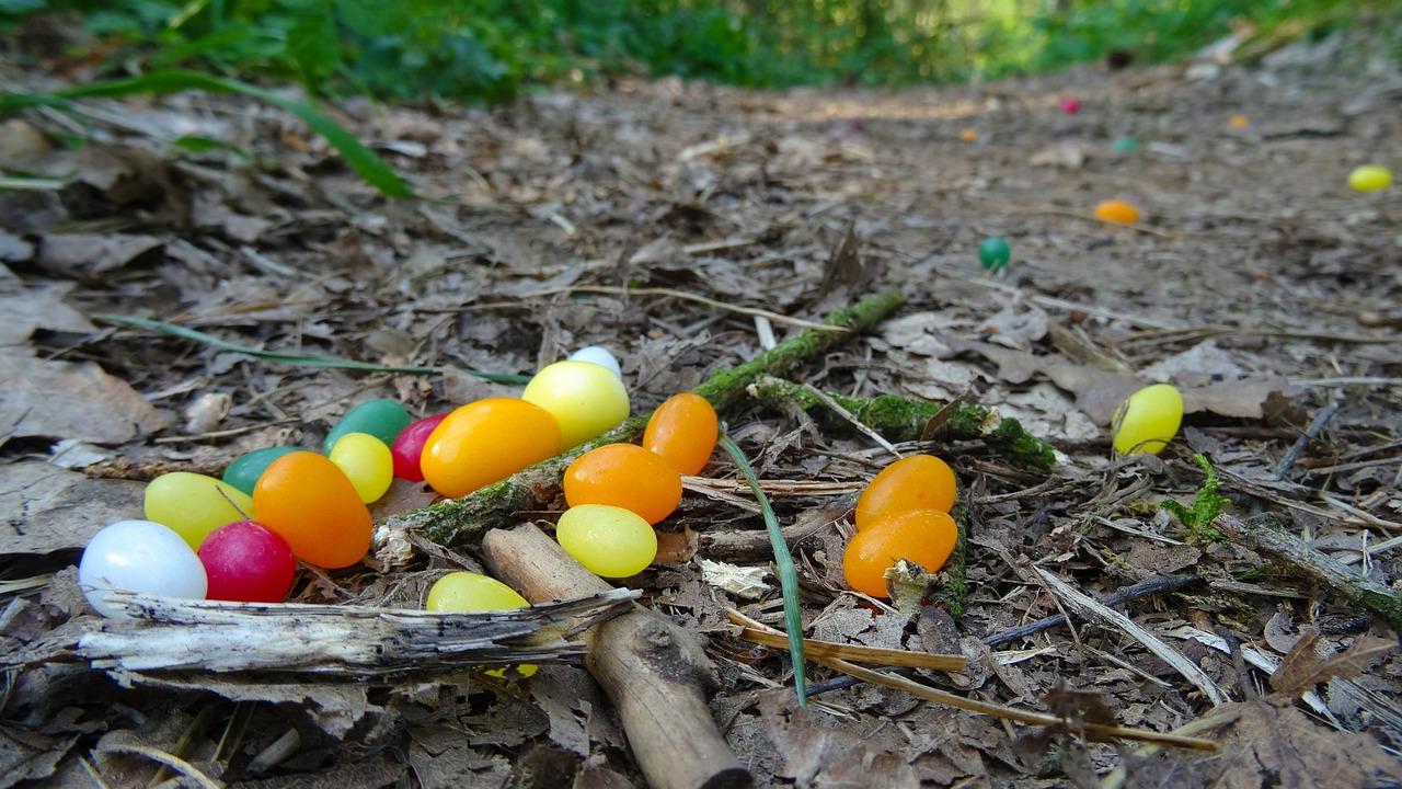 easter easter eggs forest free photo