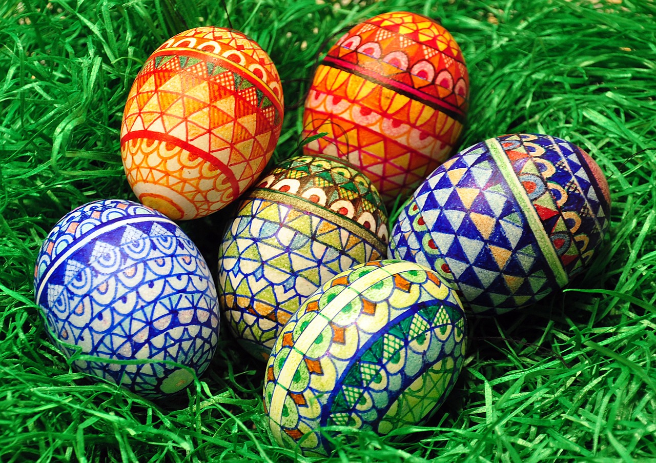 easter easter eggs painted free photo