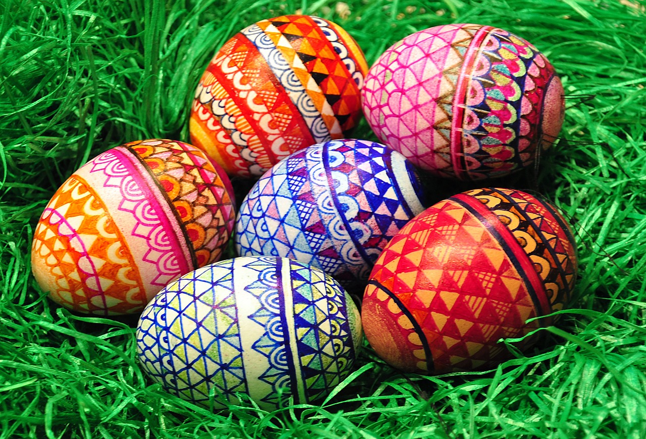 easter easter eggs painted free photo