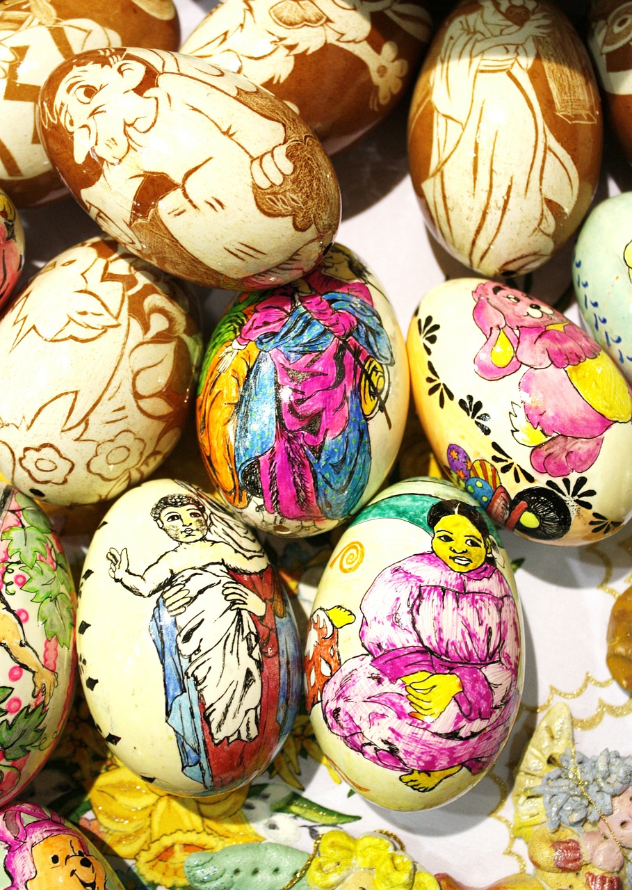 easter easter eggs colored free photo
