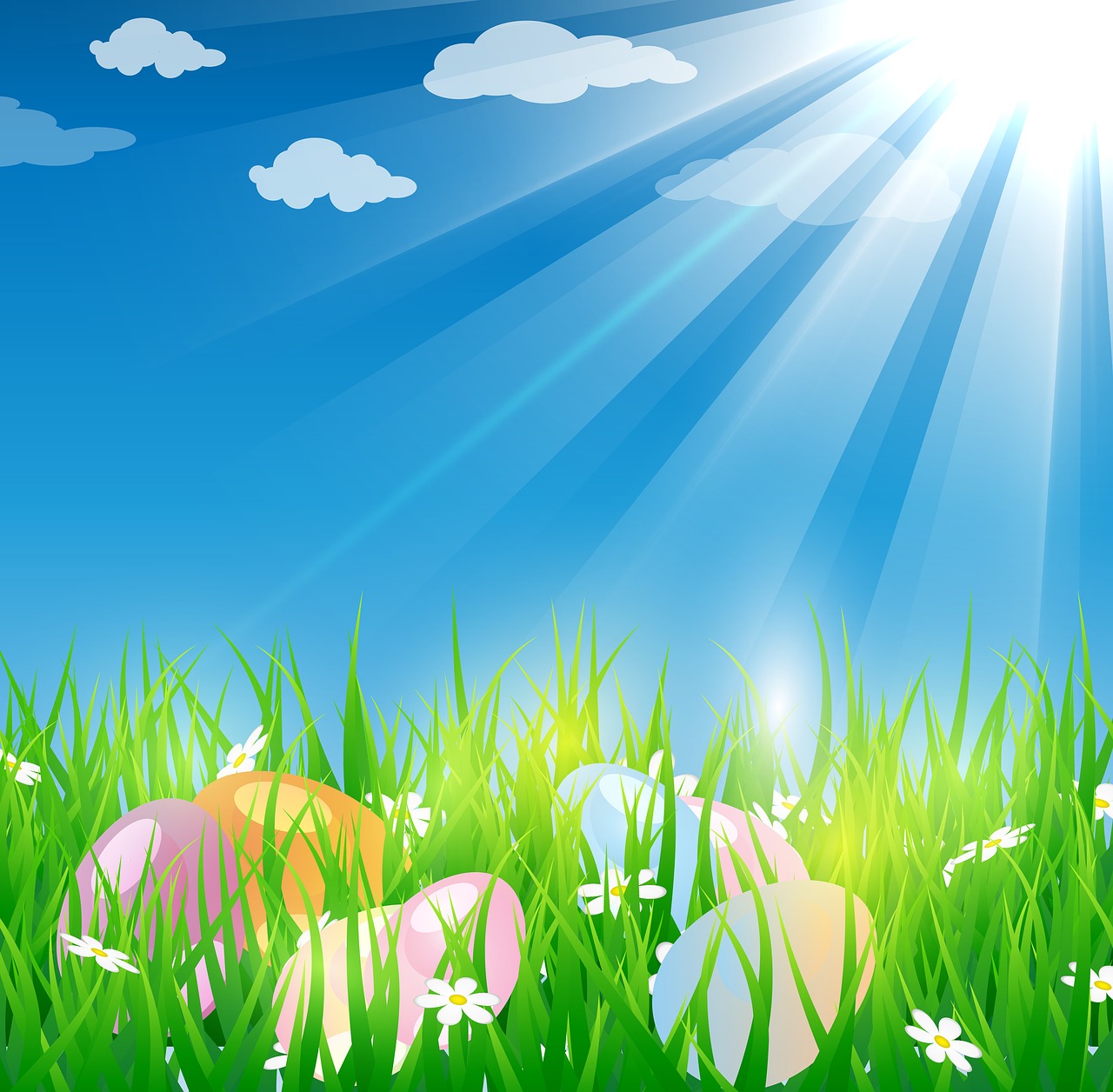 easter background  easter grass  easter eggs free photo