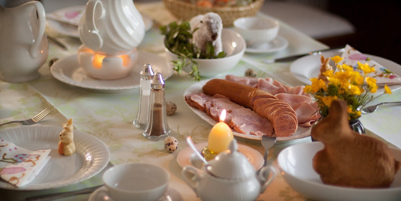 easter breakfast easter table free photo