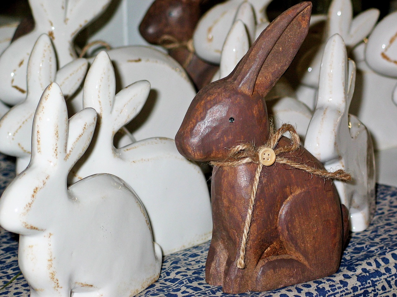 easter bunny decoration wood free photo