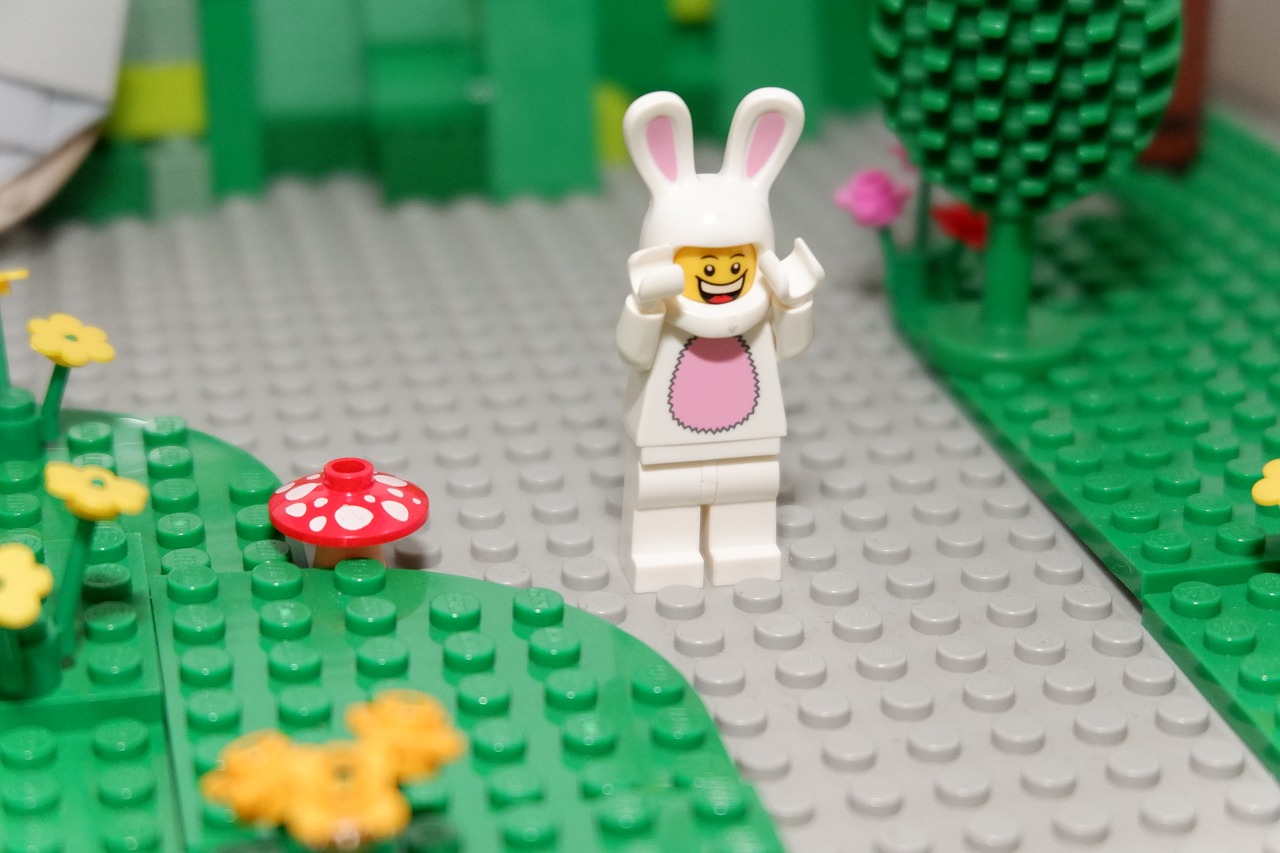 Download free photo of Easter bunny easter rabbit spring lego