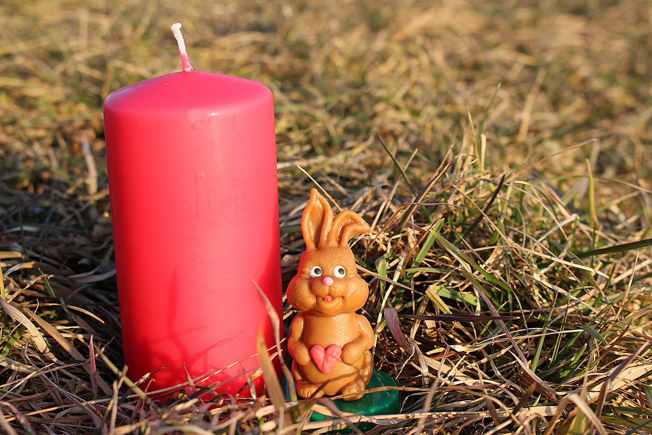 easter bunny candle easter free photo