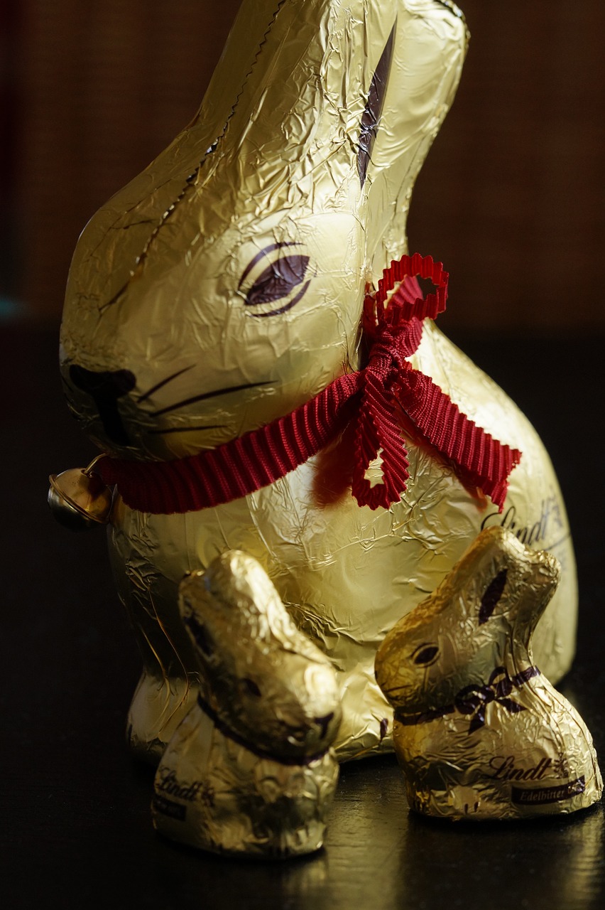easter bunny rabbit gold foil free photo