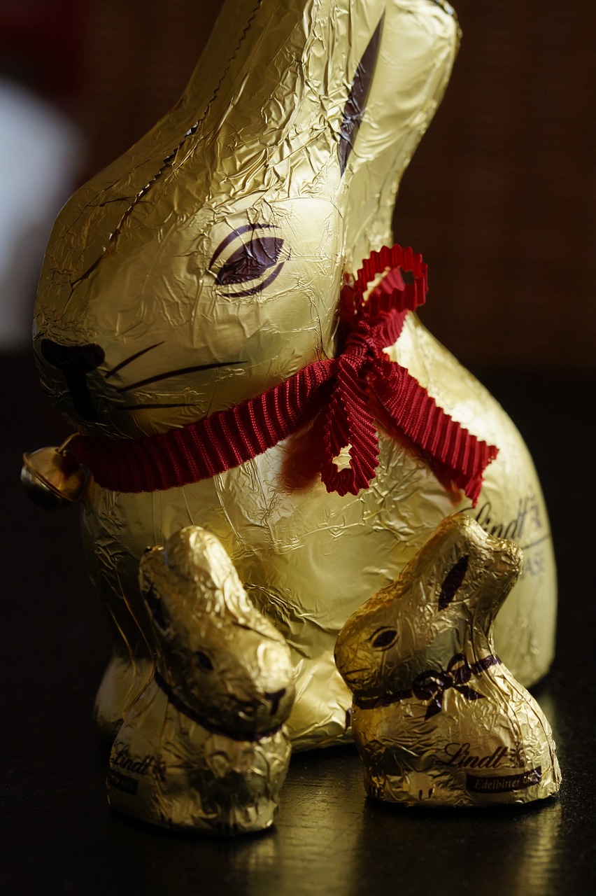 easter bunny rabbit gold foil free photo