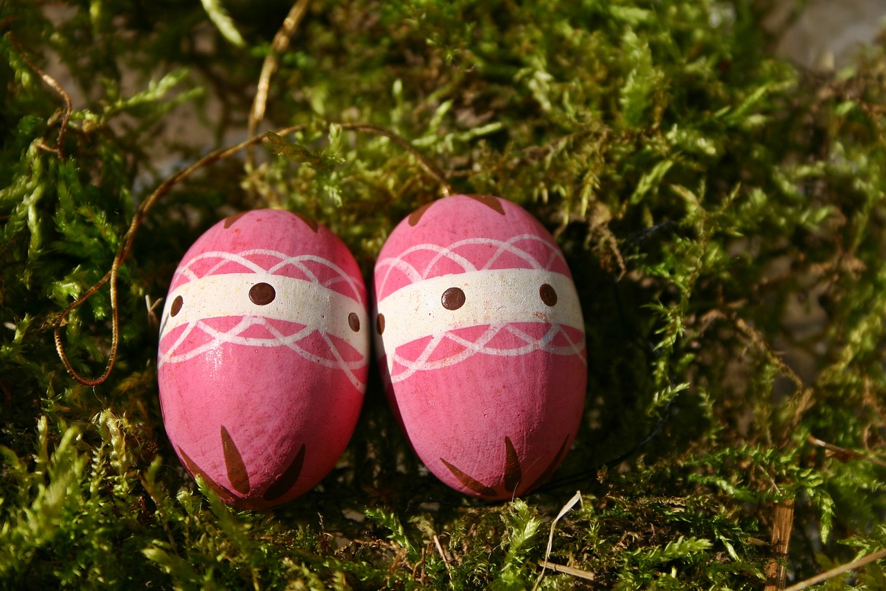 easter egg pink easter nest free photo