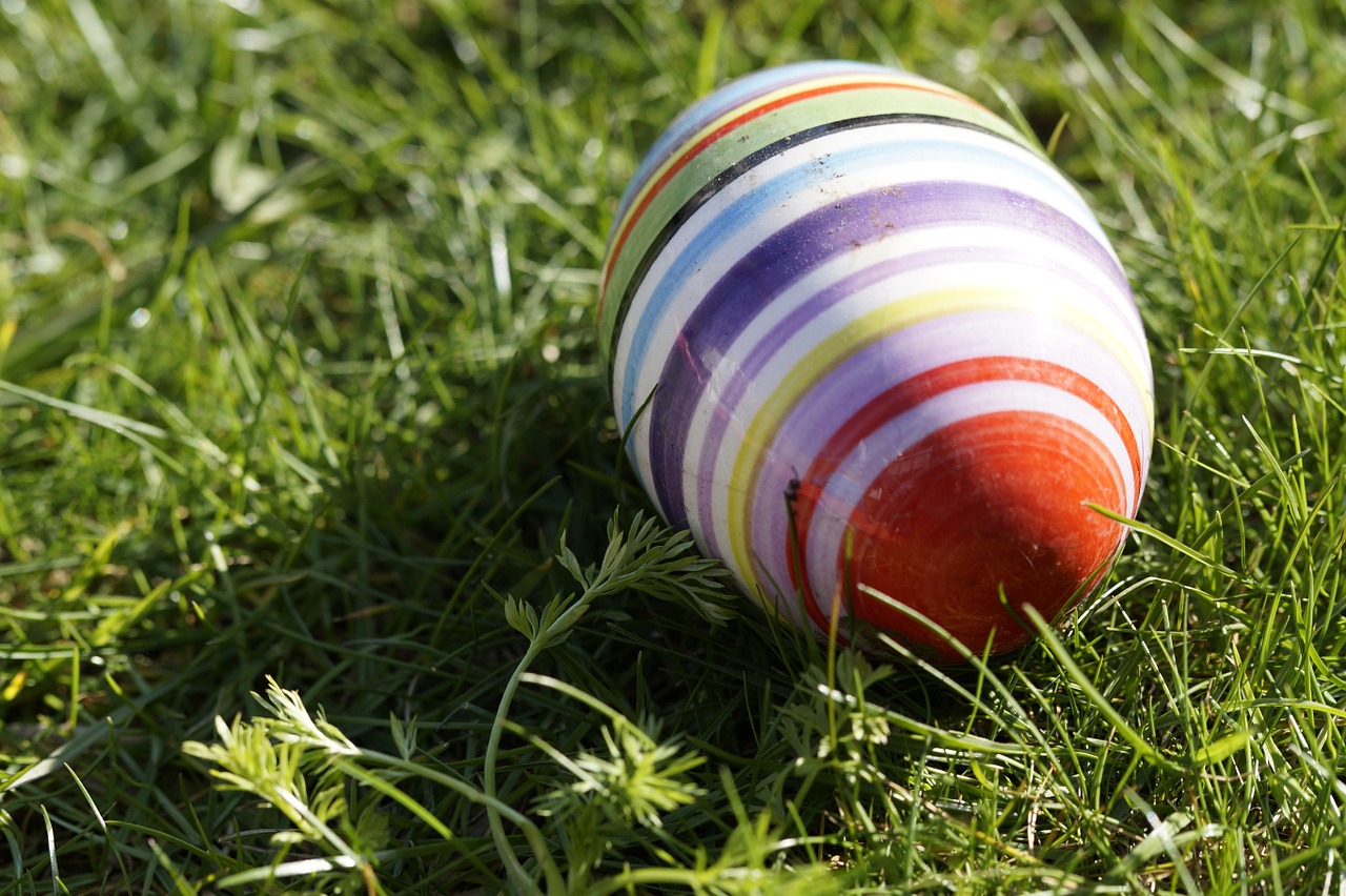 easter egg meadow spring free photo