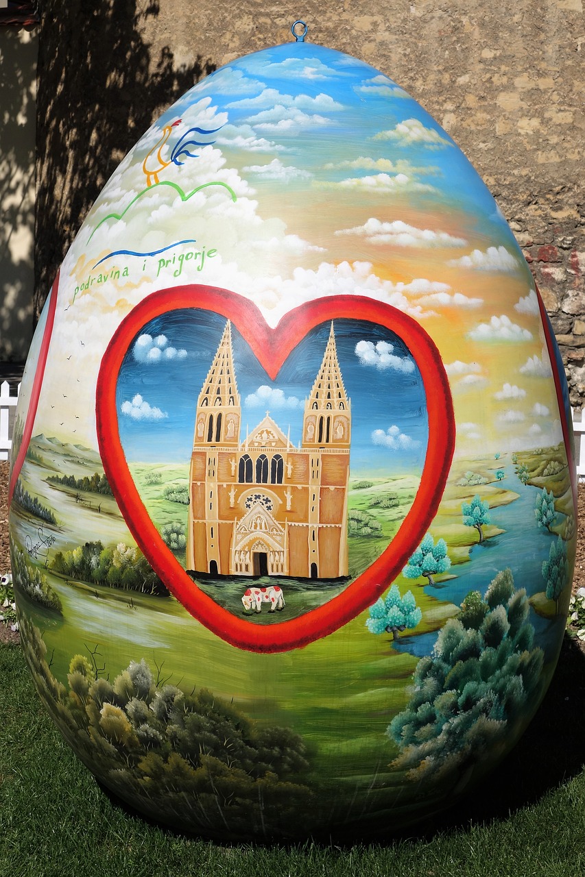 easter egg croatian naive art traditional free photo