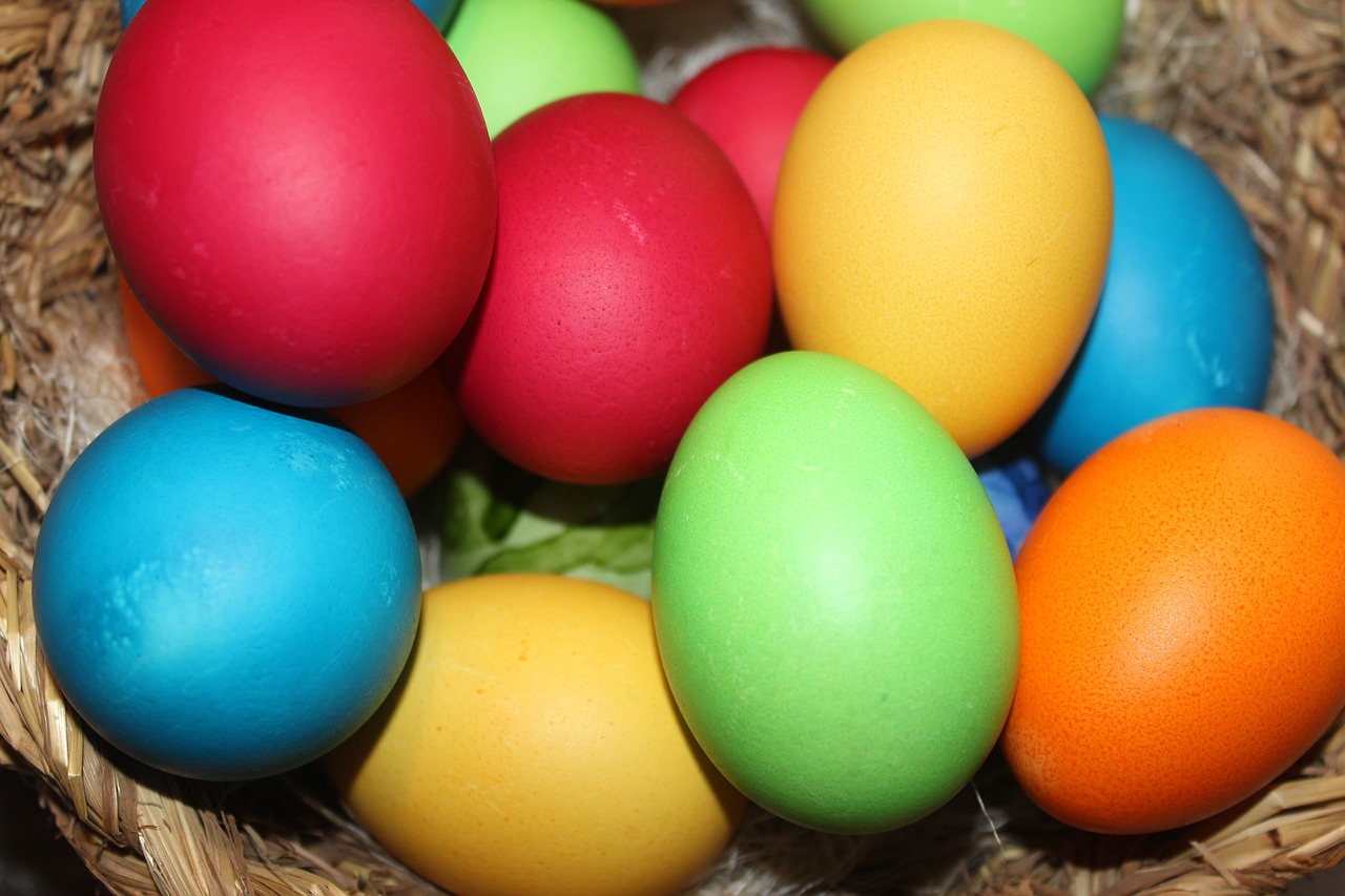 easter eggs colorful easter free photo