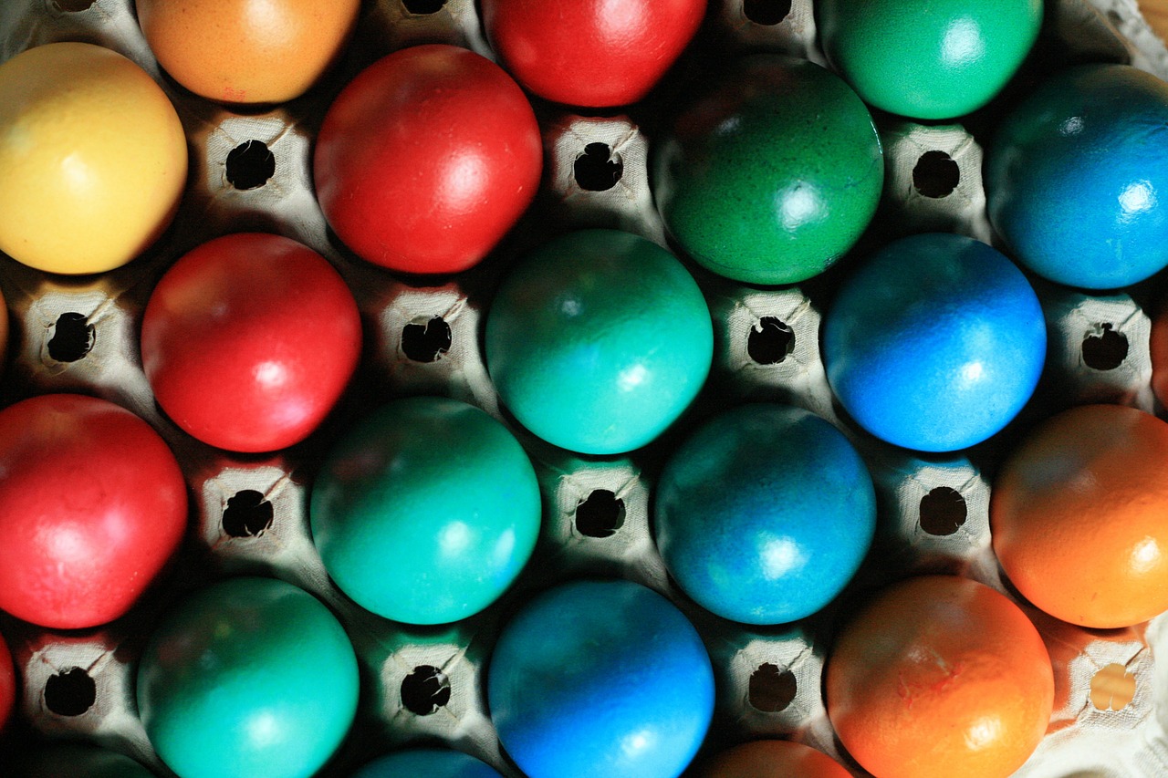 easter eggs customs colored free photo